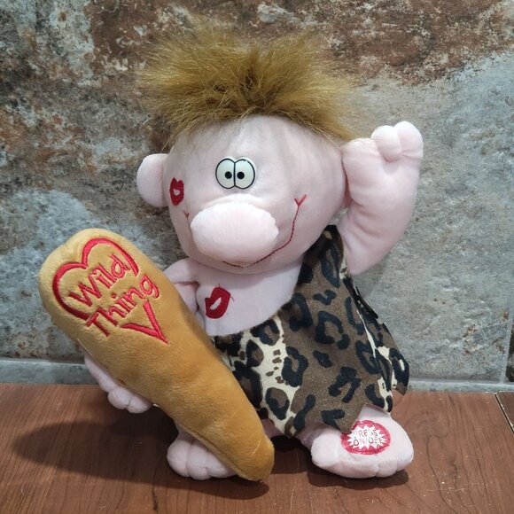 Vintage Animated Chip The Caveman Singing Wild Thing Plush - Picture 1 of 15